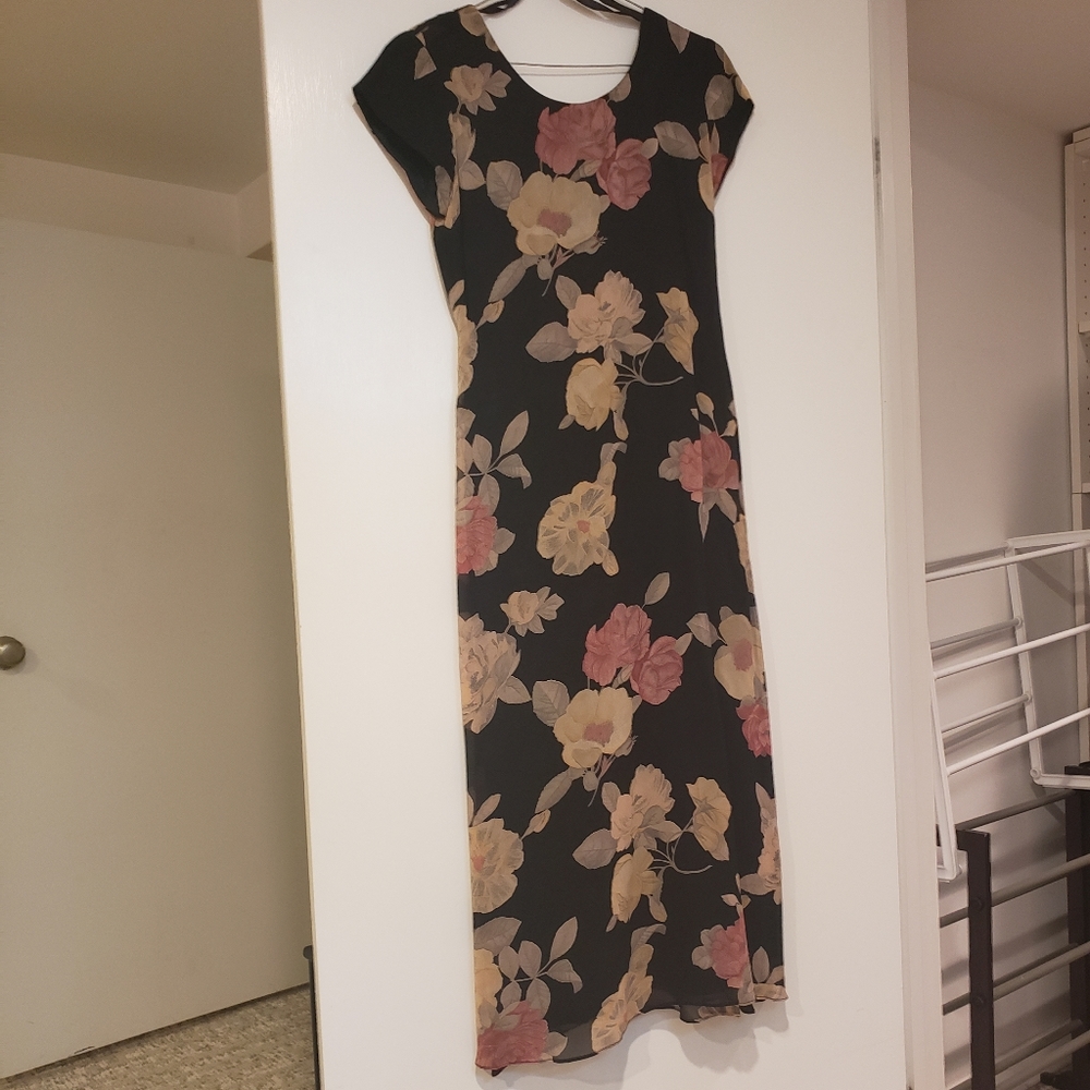 Floral Tea Length Dress